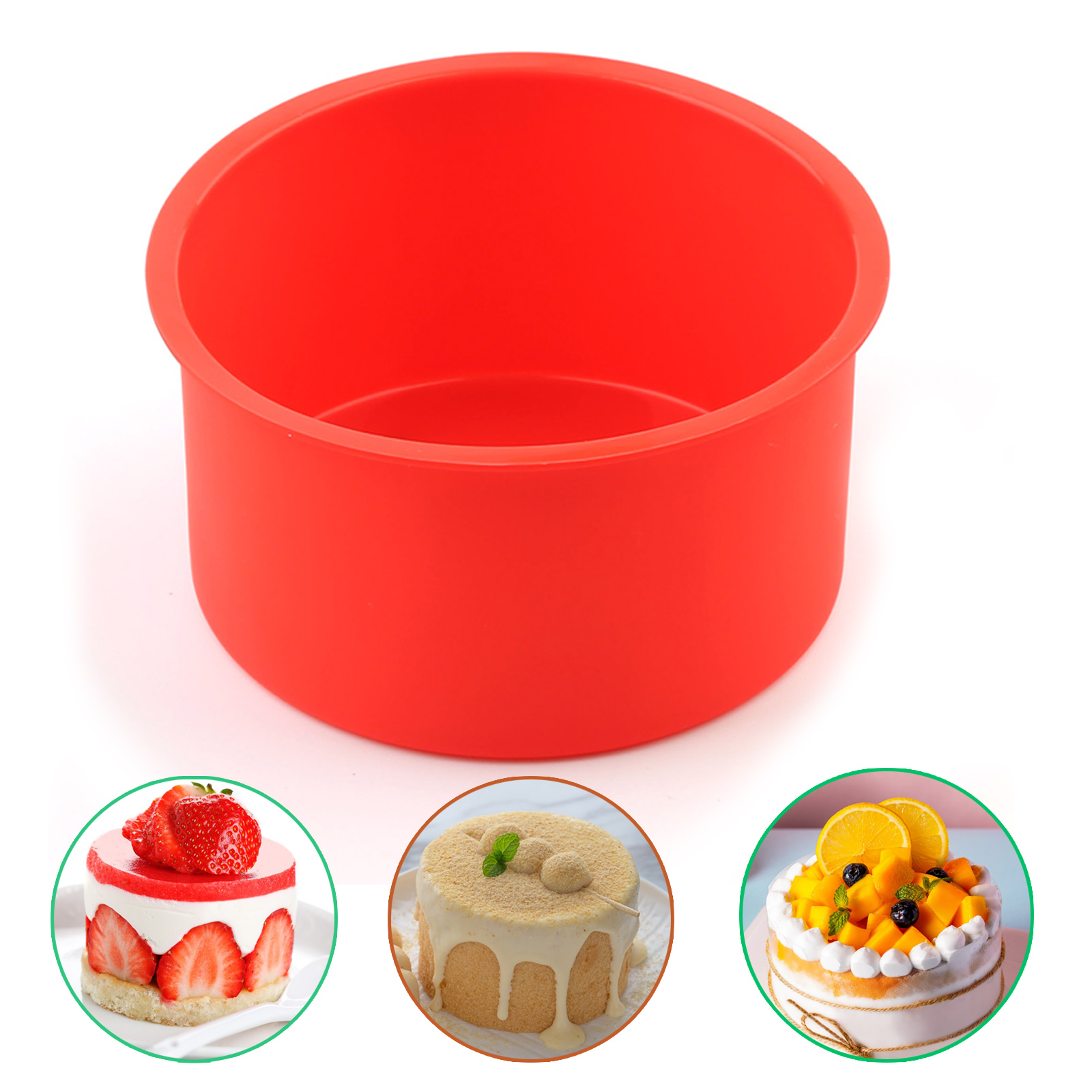 Candle Making Products - 1 Adet 4 inç Yuvarlak Silikon