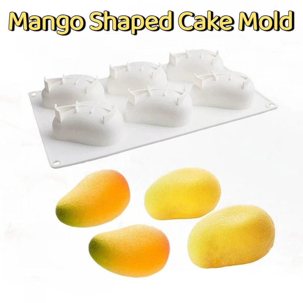 Candle Making Ideas - 6 Bölmeli Mango Şeklinde Kek Kalıbı