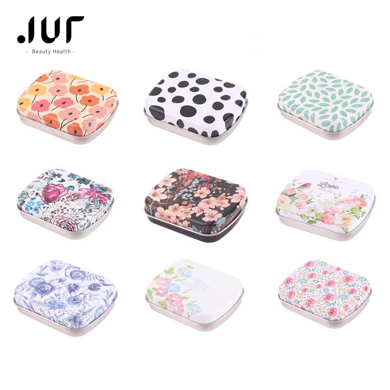 Tin Container Lid - Mini teneke kutu Metal menteşeli kapaklı