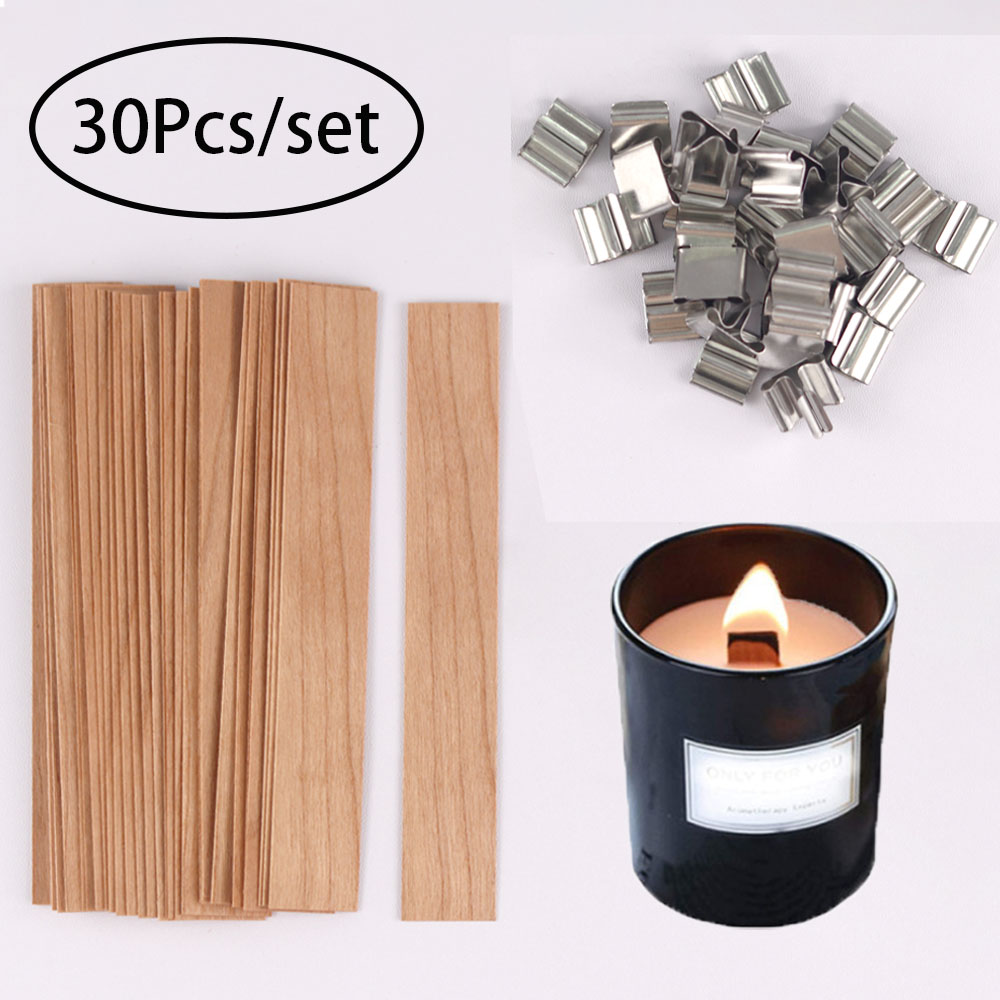 Candle Making Jug - 30 adet ahşap mum fitilleri mum