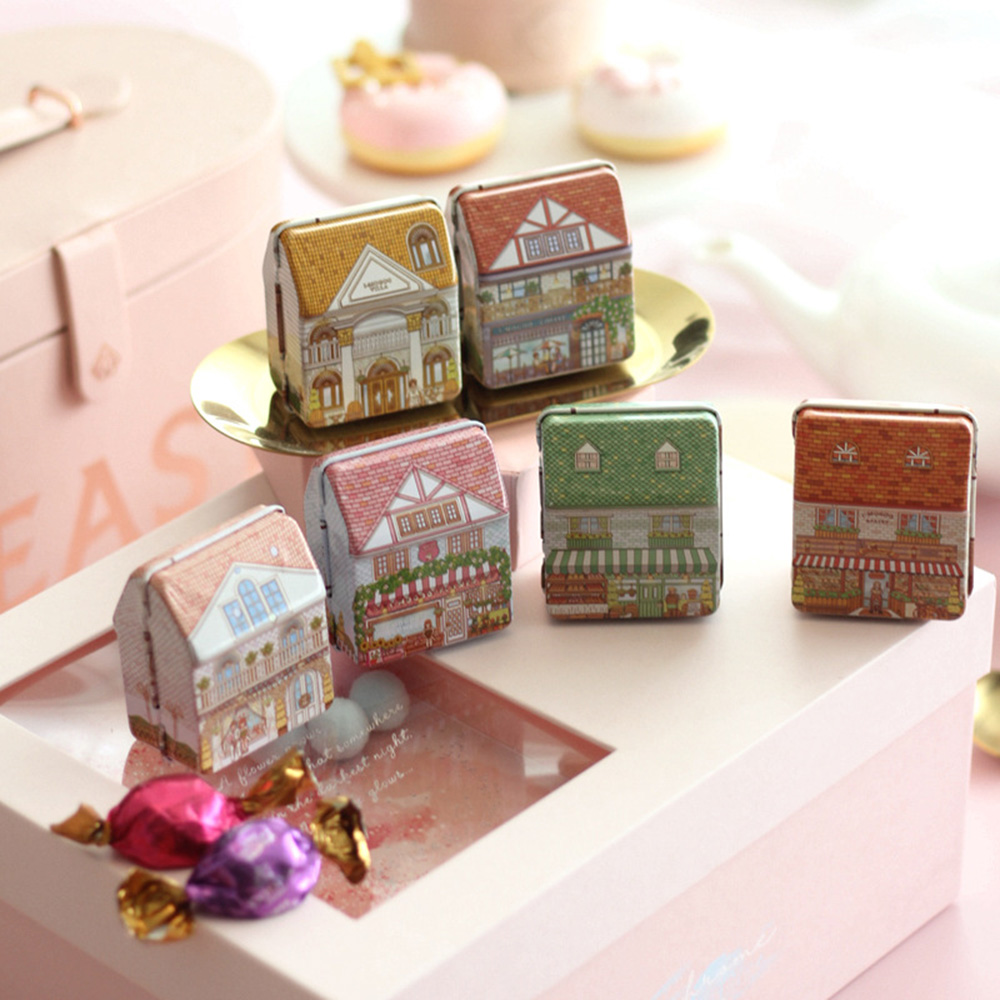6 adet Mini ev şekilli teneke  - Tin Container Lid incelemesi ve fiyatı