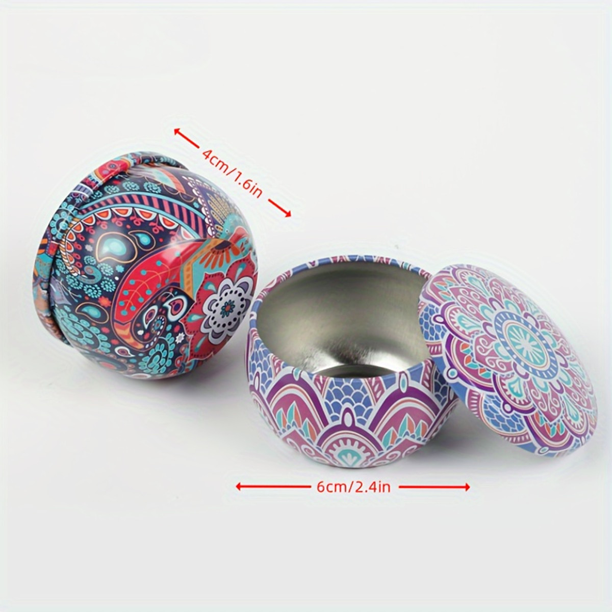 12 adet Premium Çiçek Baskılı  - Tin Container Lid incelemesi ve fiyatı