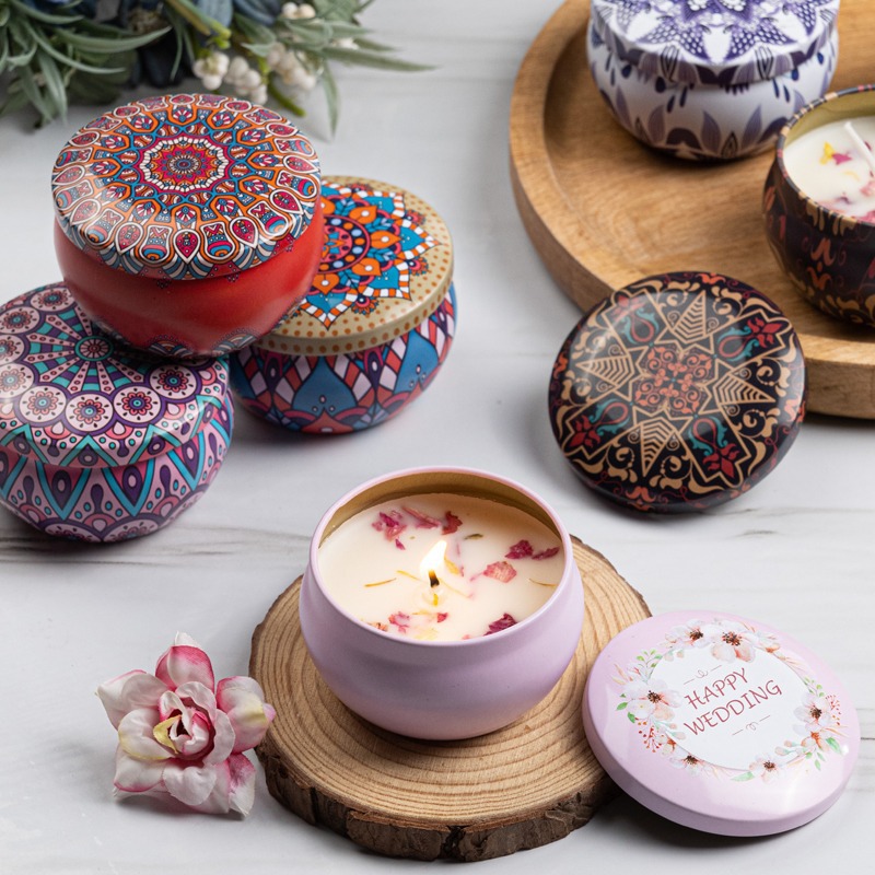 12 adet Premium Çiçek Baskılı  - Tin Container Lid incelemesi ve fiyatı