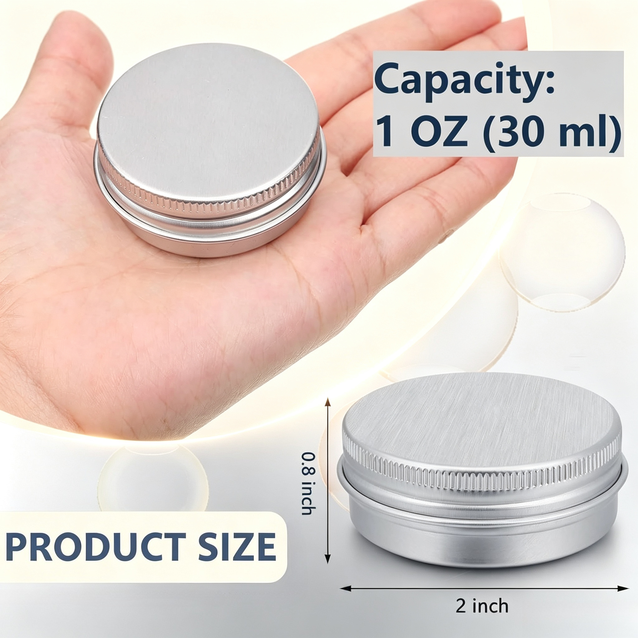 64'lü Paket 1 oz Yuvarlak Tene - Tin Container Lid incelemesi ve fiyatı