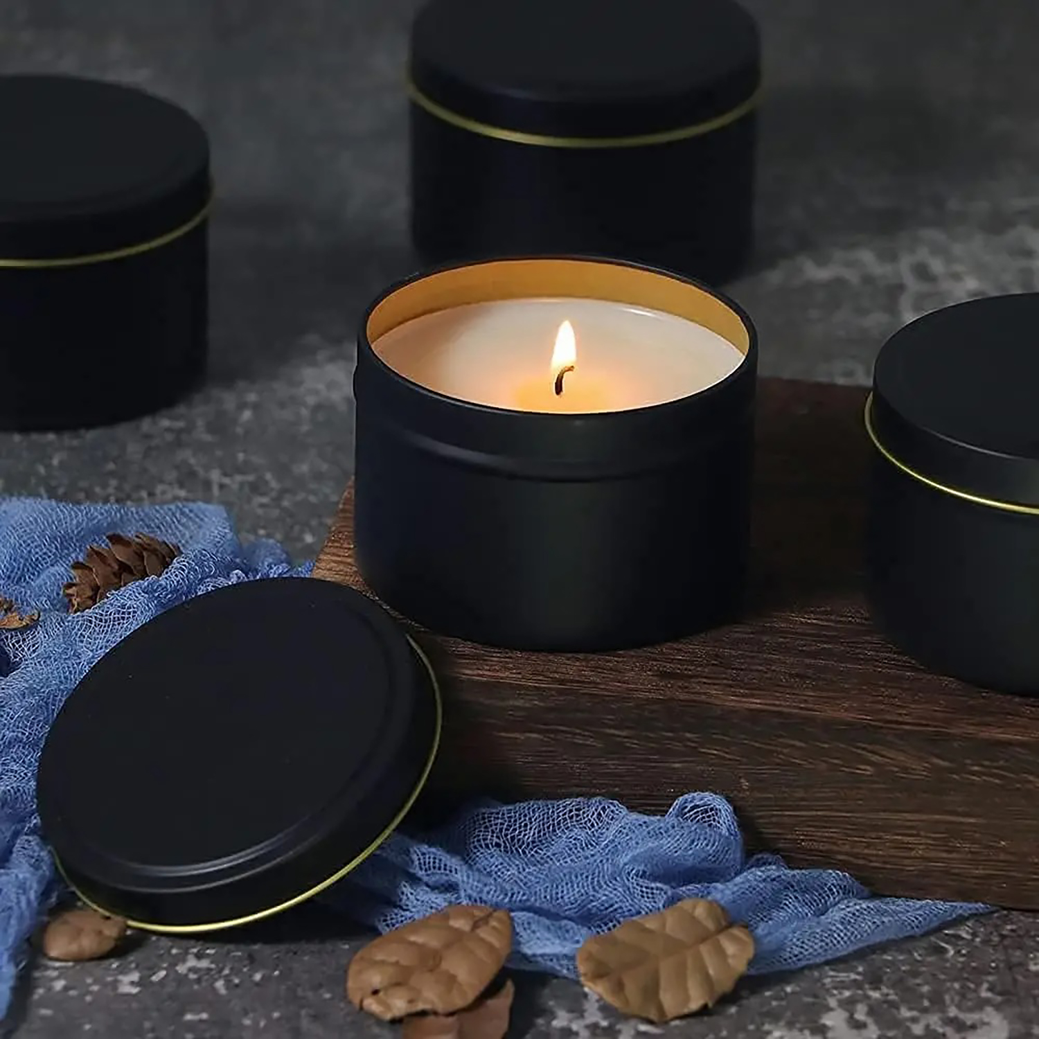 4oz/8oz Mum Kutuları Kapaklı,  - Tin Container Lid incelemesi ve fiyatı