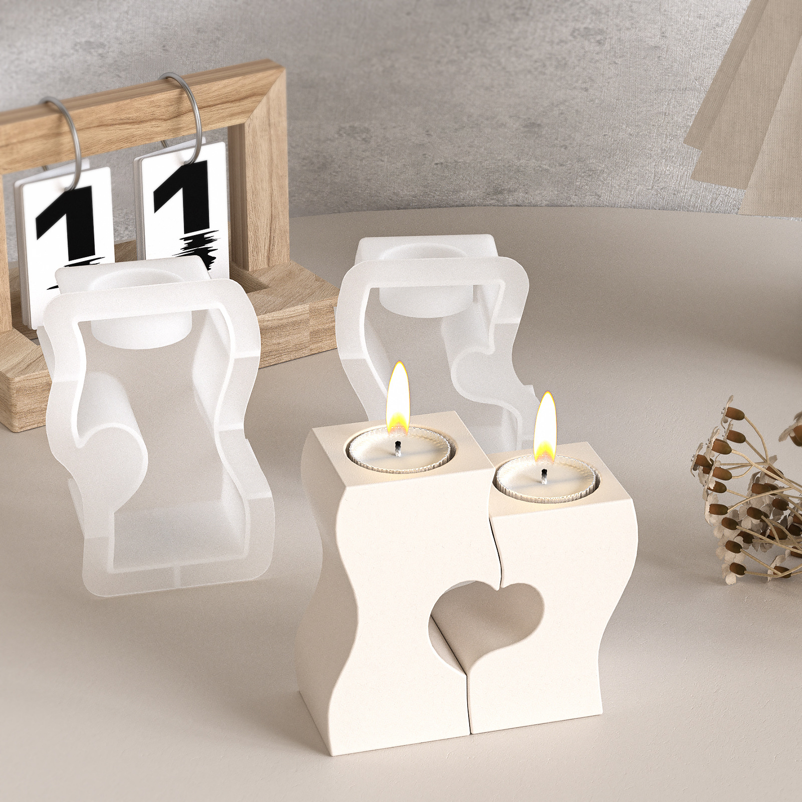 S Kalp Şamdan Silikon Kalıplar - Candle Making Products incelemesi ve fiyatı