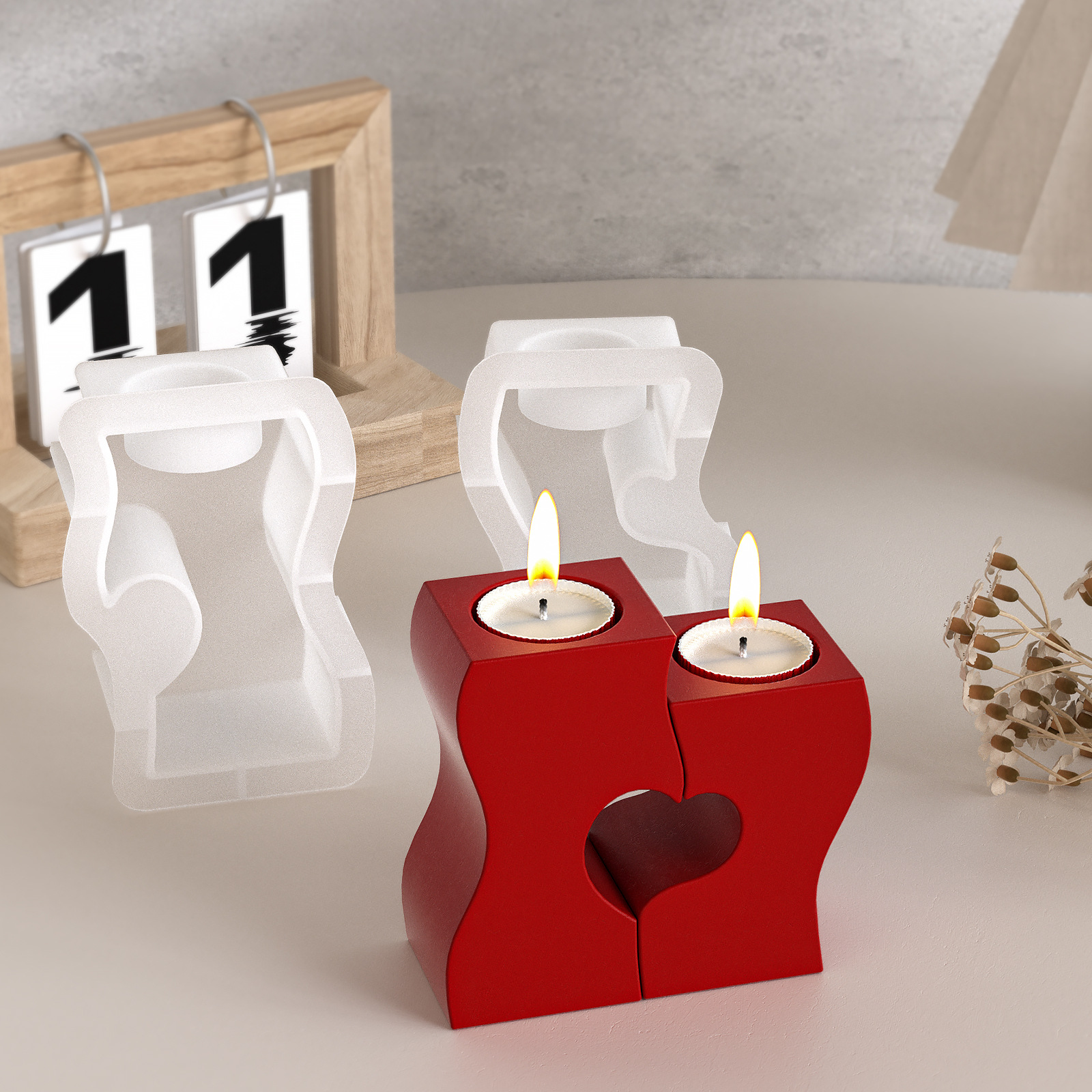 S Kalp Şamdan Silikon Kalıplar - Candle Making Products incelemesi ve fiyatı