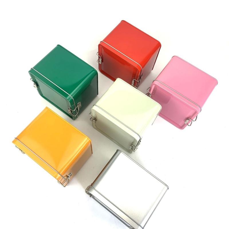 Kare teneke kurabiye kutuları  - Tin Container Lid incelemesi ve fiyatı