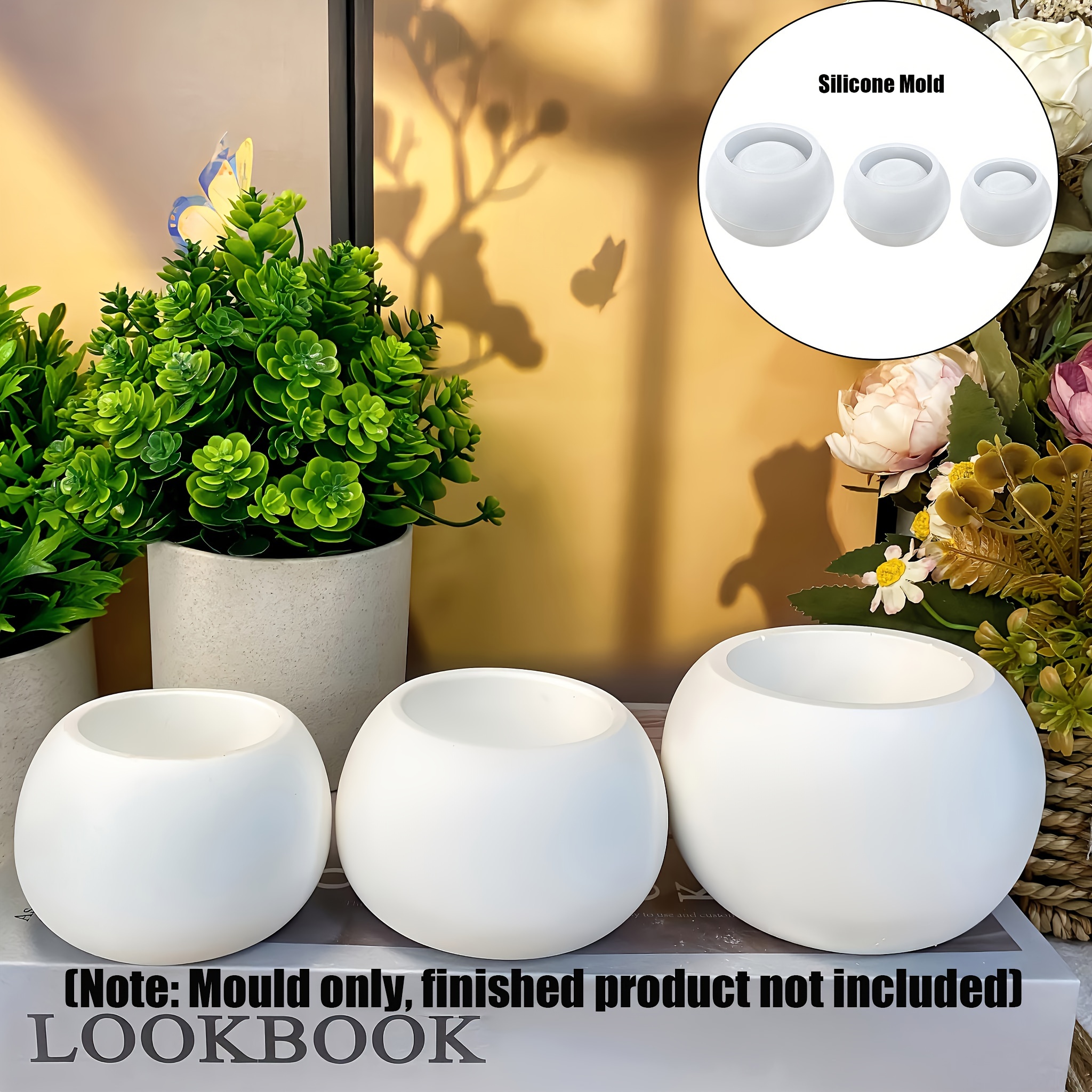 3 adet-yuvarlak saksı silikon  - Candle Making Jug incelemesi ve fiyatı