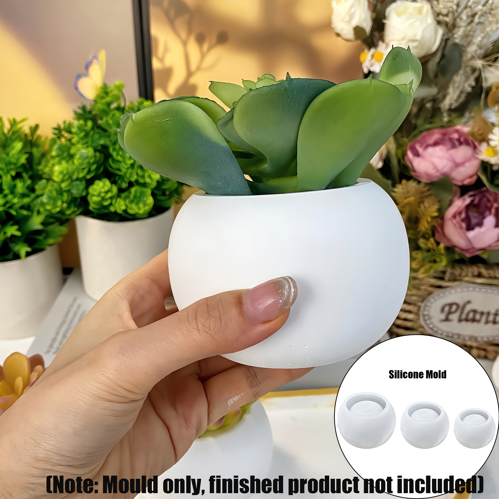 3 adet-yuvarlak saksı silikon  - Candle Making Jug incelemesi ve fiyatı